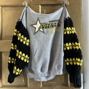 Army Proud crochet sweatshirt